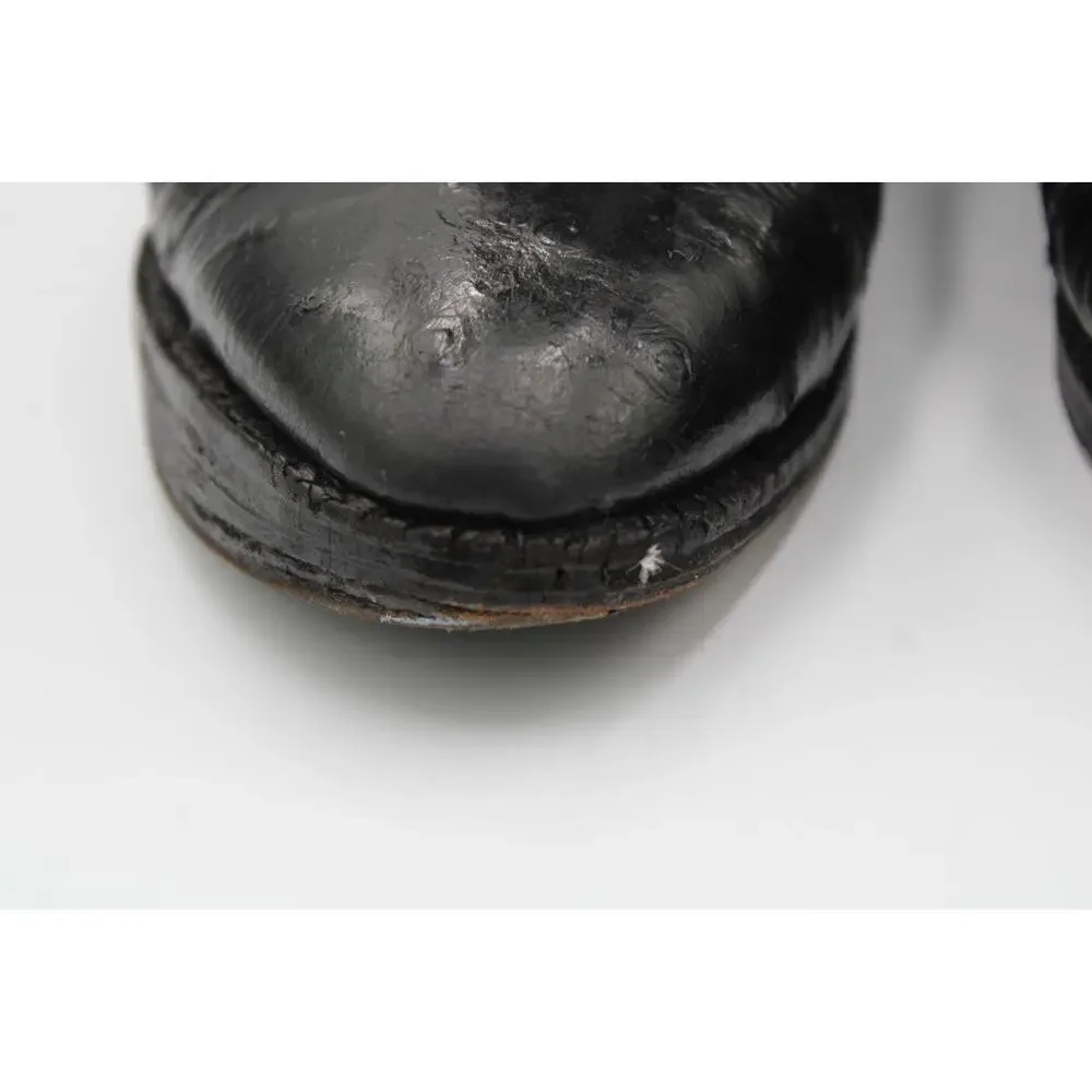 Size 9 - Vtg Sedona West Boots Exotic Black Ostrich Skin - 2804 6331